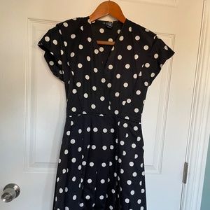 Vintage Ungaro Black and White Polka Dot Bubble Dress